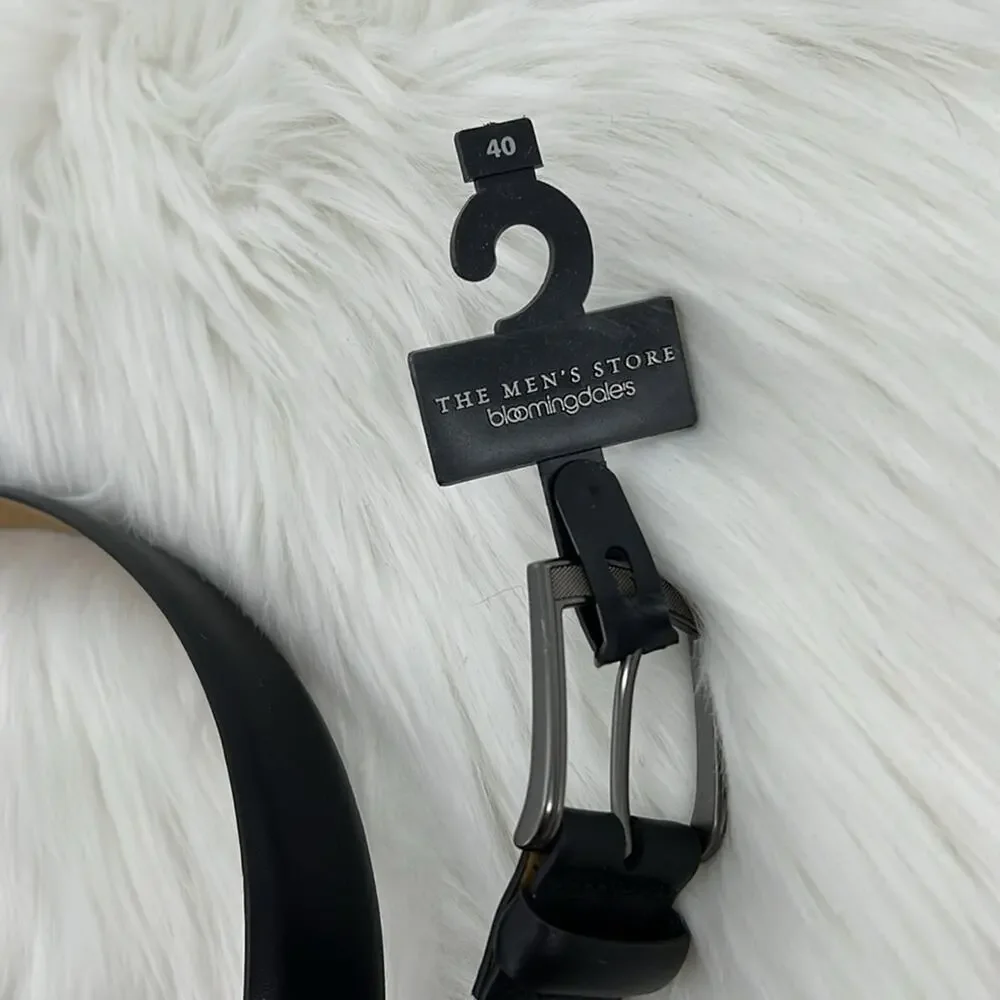 Bloomingdale's The Men's Store Full Grain Cowhide Belt - Black - 40 - NWT